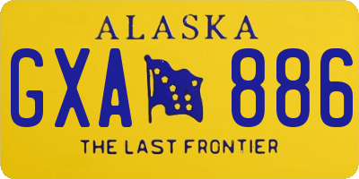 AK license plate GXA886