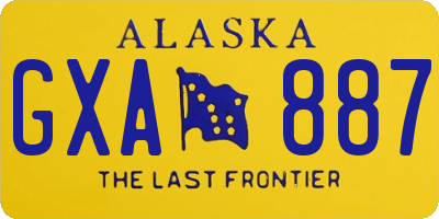 AK license plate GXA887