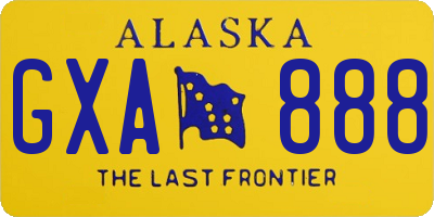 AK license plate GXA888