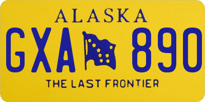 AK license plate GXA890