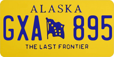 AK license plate GXA895