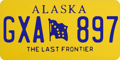 AK license plate GXA897