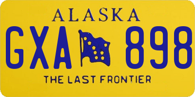 AK license plate GXA898