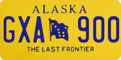 AK license plate GXA900