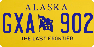 AK license plate GXA902