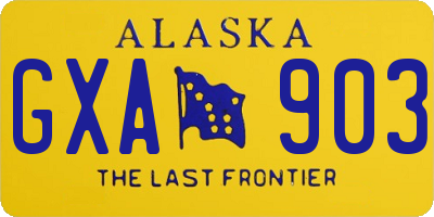 AK license plate GXA903