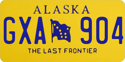 AK license plate GXA904