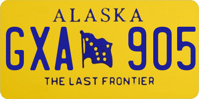 AK license plate GXA905