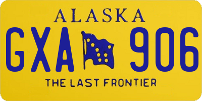 AK license plate GXA906