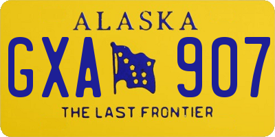 AK license plate GXA907