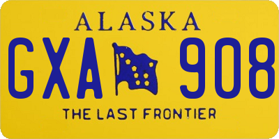 AK license plate GXA908