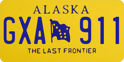 AK license plate GXA911