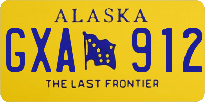 AK license plate GXA912