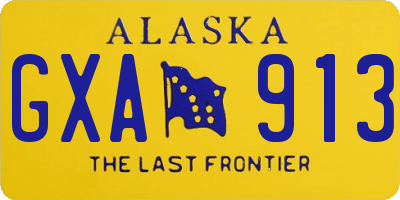 AK license plate GXA913