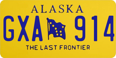 AK license plate GXA914