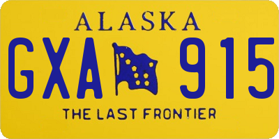 AK license plate GXA915