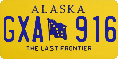 AK license plate GXA916