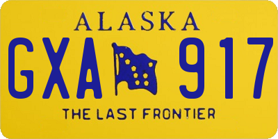 AK license plate GXA917