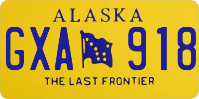 AK license plate GXA918