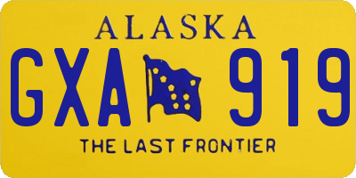 AK license plate GXA919