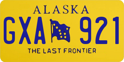 AK license plate GXA921