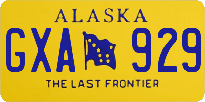 AK license plate GXA929