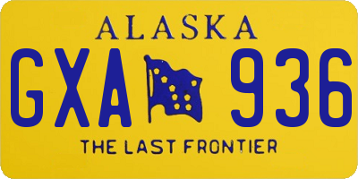 AK license plate GXA936