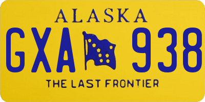 AK license plate GXA938