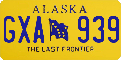 AK license plate GXA939