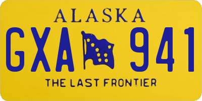 AK license plate GXA941