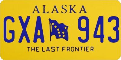 AK license plate GXA943