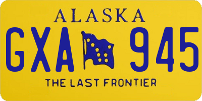 AK license plate GXA945