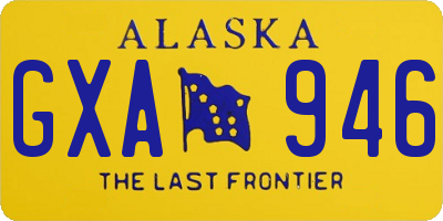 AK license plate GXA946