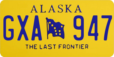 AK license plate GXA947