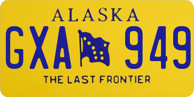 AK license plate GXA949