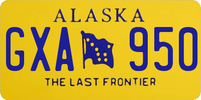 AK license plate GXA950