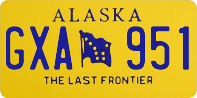 AK license plate GXA951