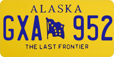 AK license plate GXA952