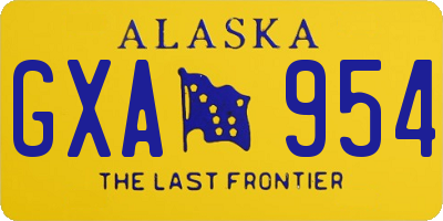 AK license plate GXA954