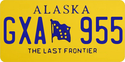 AK license plate GXA955