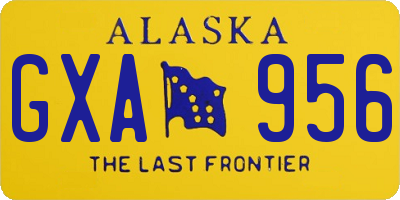 AK license plate GXA956