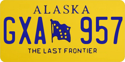 AK license plate GXA957