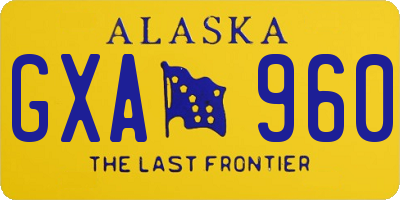 AK license plate GXA960