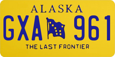 AK license plate GXA961