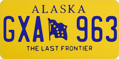 AK license plate GXA963