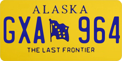 AK license plate GXA964