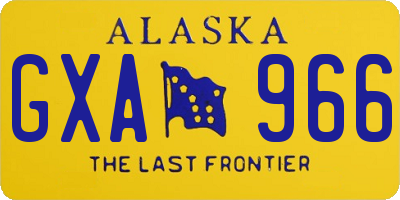 AK license plate GXA966