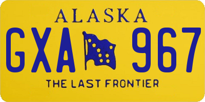 AK license plate GXA967