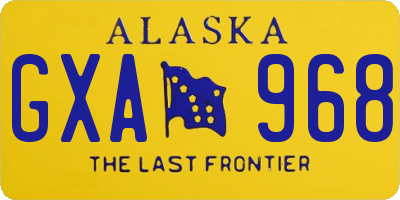 AK license plate GXA968