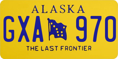 AK license plate GXA970